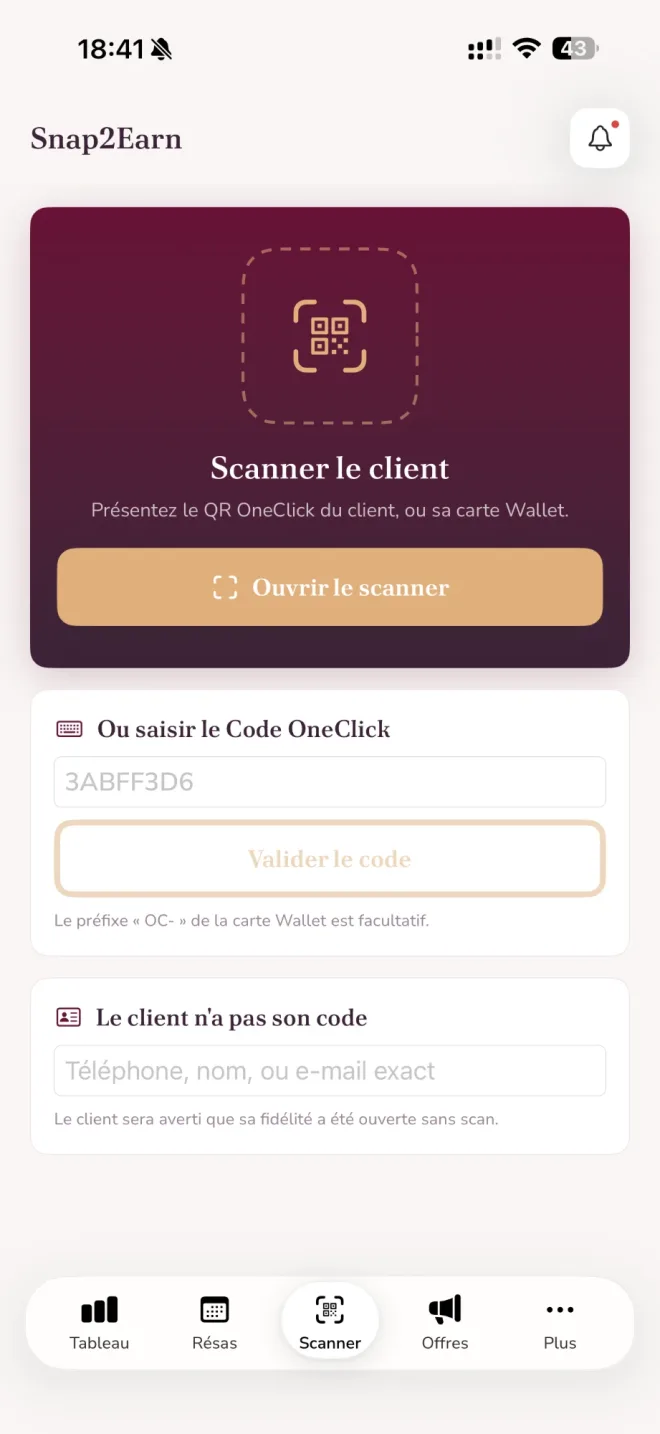 Scanner Snap2Earn